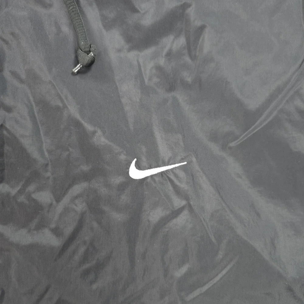 Vintage‎ Nike Jacket Mens XL Black Red Hooded Full Zip Windbreaker Lined Y2K